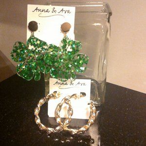 Anna & Ava Earrings (2 pairs) NWT